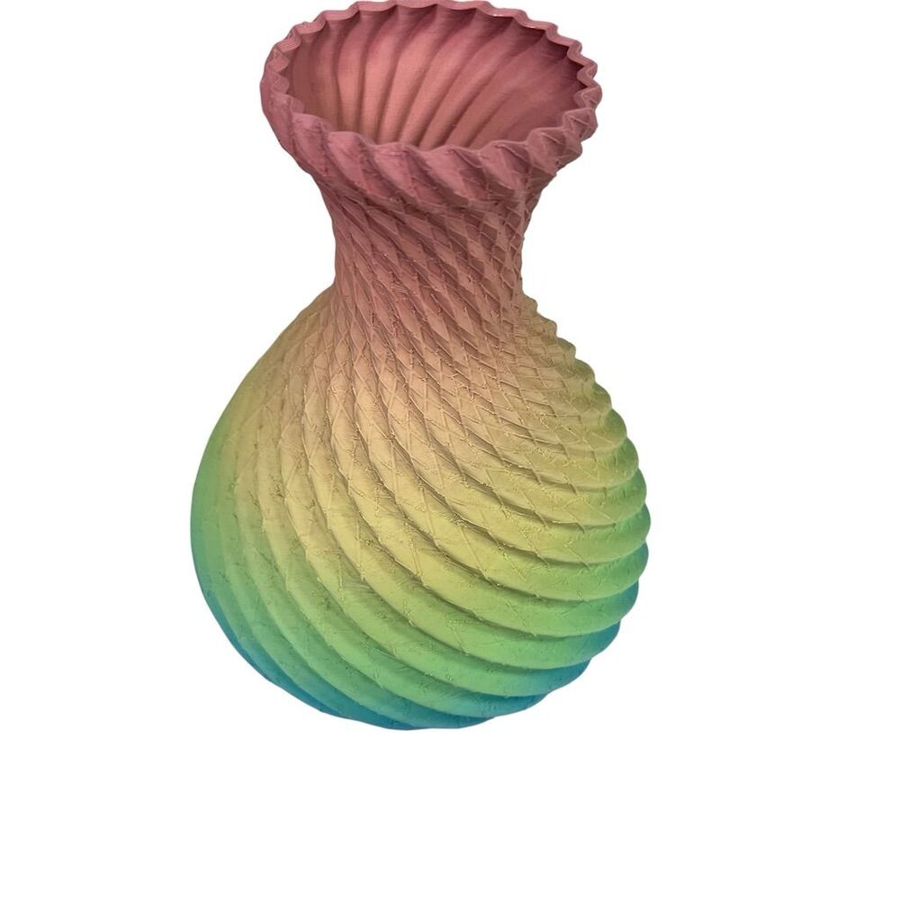 Creality Gradient Rainbow Spiral Decorative Vase Multicolor Modern Art